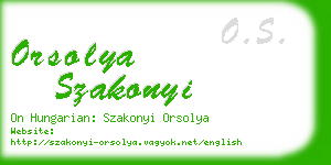 orsolya szakonyi business card